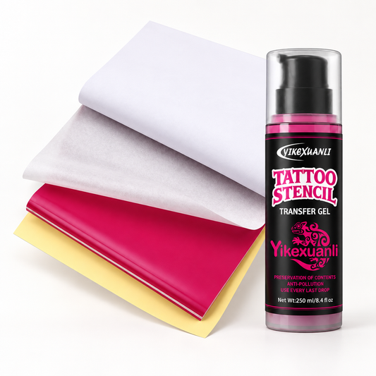 Yikexuanli red tattoo stencil transfer paper and transfer gel kit
