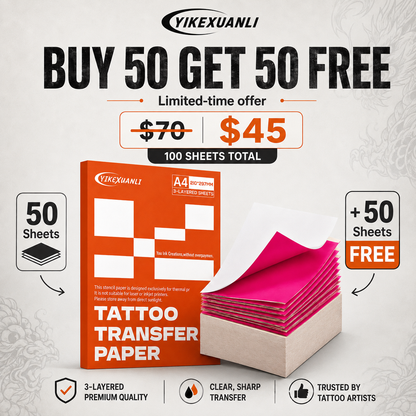 A4 Tattoo Transfer Paper – High-Visibility Magenta Stencil Paper