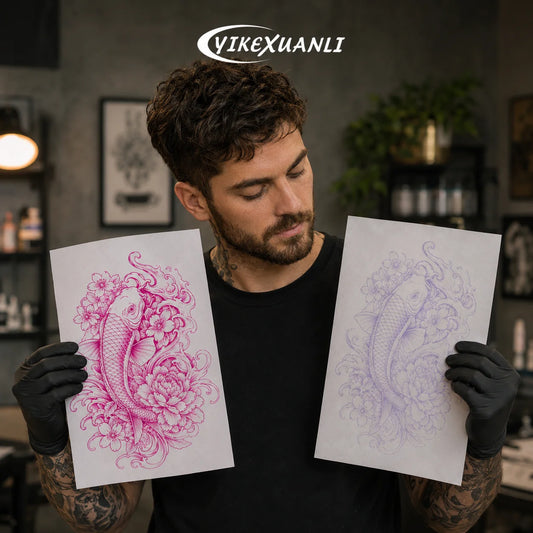 A4 Tattoo Transfer Paper – High-Visibility Magenta Stencil Paper