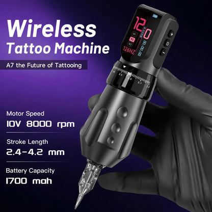 A7 Flex Adjustable Stroke Wireless Tattoo Pen