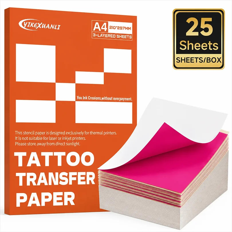 A4 Tattoo Transfer Paper – 100 Sheets