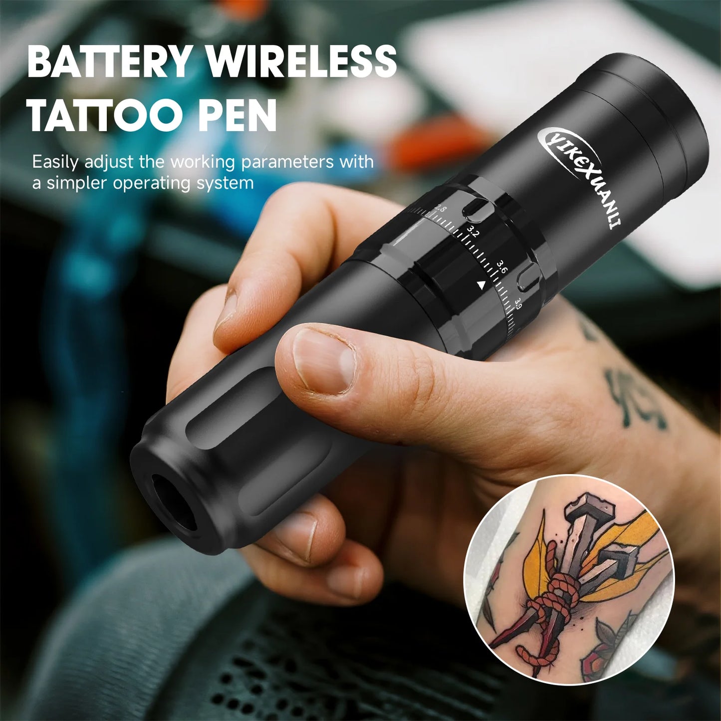 T1 Pro Adjustable Stroke Wireless Tattoo Pen