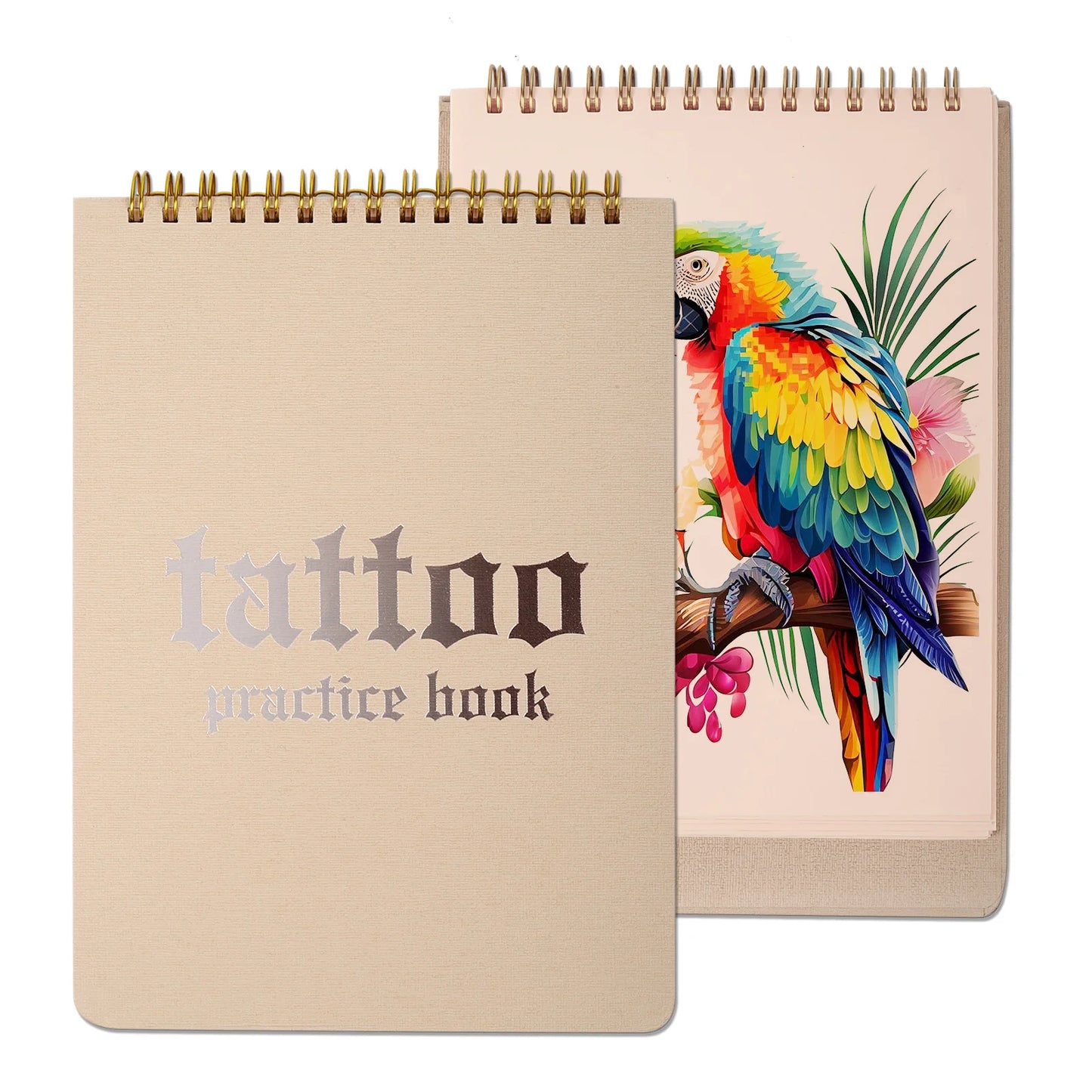 Yikexuanli tattoo practice book with silicone fake skin sheets for beginners, apprentices, linework practice, and tattoo design training