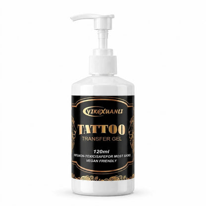 Yikexuanli Tattoo Transfer Gel 120ml main product image with pump bottle on a white background