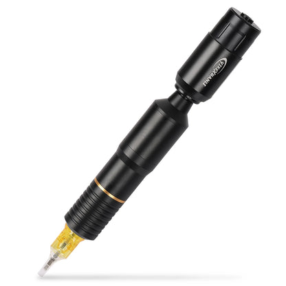 Yikexuanli Yellow Diamond Series tattoo pen set angled product image with yellow cartridge needle on a white background